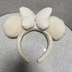ディズニーリゾート もふもふ素材のミニーマウスカチューシャ