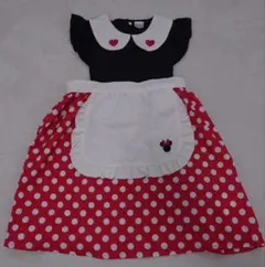 Disney 110 エプロン風ワンピース　ミニー　futafuta