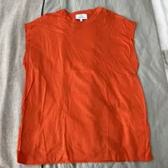 【1回のみ着用】CALVIN KLEIN オレンジ ノースリーブ Tシャツ M