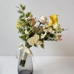 ウェディングブーケ ホワイト イエロー ピンク