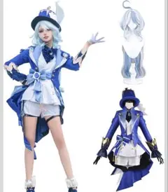 音*嗚様 限定値下げ 原神 コスプレ ウィッグ セット済み フリーナ 白