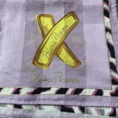 Paloma Picasso ハンカチ パープルチェック