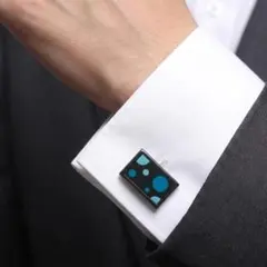 まぁたろ様専用コムサデモードメン 日本製 カフスボタン カフリンクス ブルーのサムネイル