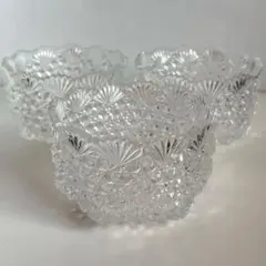 HOYA ガラス製　小鉢　3個　レトロのサムネイル