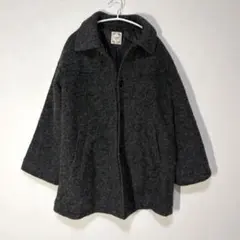 美品 BEAMS HEART ウールコート チャコール 黒 カジュアル モード