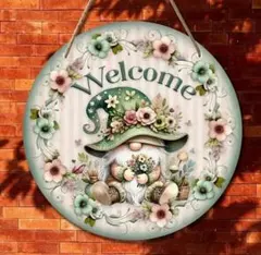 ウェルカムボード ウェルカムプレート ノーム 壁飾り ガーデン雑貨 ガーデニング