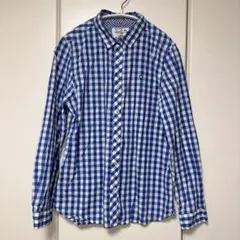 Arnold Palmer ギンガムチェックシャツ 長袖 ブルー Lサイズ相当のサムネイル