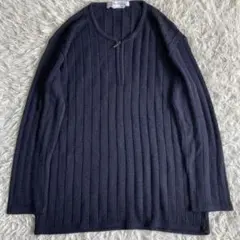 【希少1990s】マックスマーラ　MAXMARA　艶　ブラックニットセーター　Ｌ