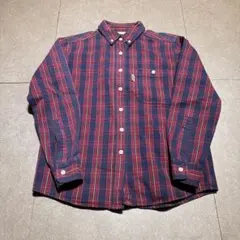 L.L.bean 長袖シャツ　レディース　チェック　赤　紺　XS
