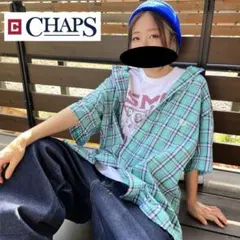 チャップス　CHAPS ラルフローレン　ビッグサイズ　チェックシャツ　半袖　古着