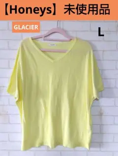 GLACIER【Honeys】 ハニーズ　半袖トップス　薄手サマーニット