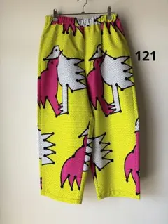 121☆アフリカンプリント☆ペグパンツ☆総丈88cm