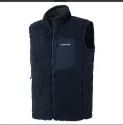 美品 mont-bell ボアフリースベスト Men's　ネイビー