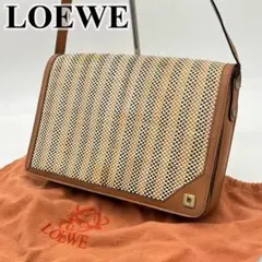 LOEWE ワンショルダーバッグ ハンドバッグ 肩掛け ゴールド金具 編み込みのサムネイル