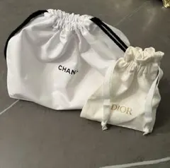 2点セット！CHANEL シャネル dior ディオール ノベルティ 巾着ポーチ