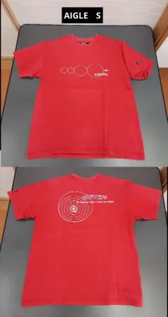 AIGLE　エーグル　Tシャツ　半袖　メンズS　レッドのサムネイル