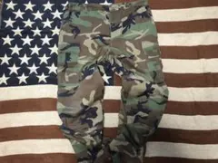 米軍ウッドランドカモBDUパンツ 迷彩柄 コットンカーゴパンツ L