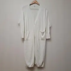 【美品】UNIQLO ホワイト ロングカーディガン M