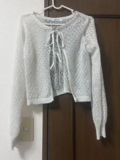 レディーストップス リボン ホワイト ボレロ