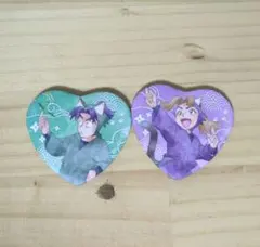 忍たま ナンジャタウン 潮江文次郎 田村三木ヱ門 ハート缶バッジ