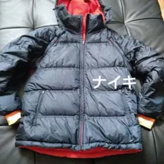 Nike ネイビー ダウンジャケット フード付き　リバーシブル