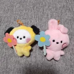 BT21 minini Happy Flower ミニぬいぐるみマスコット 2個
