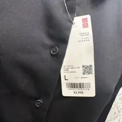 新品未使用 ユニクロ レーヨンブラウス 長袖 ブラック Lサイズ レディース