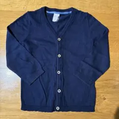 H&M ネイビー コットン100% カーディガン　90cm