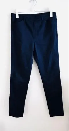 ユニクロ　ヒートテックハイライズサテンレギンスパンツ　XL ネイビー