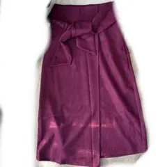 美品☆スエード巻きスカート風