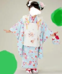 七五三　リョウコキクチの着物と正絹被布 楽天市場】七五三 753 着物 3歳 女の子 被布セット RK リョウコキクチ