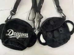 中日ドラゴンズ ドアラ ぬいぐるみポシェット 2個セット　ペア　カバン