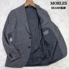 モアレス ギンガムチェック テーラードジャケット M グレー ビームス 青山