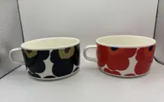 【美品】マリメッコ ウニッコ スープカップ 2点 ペアセット 50周年記念 美品】マリメッコ ウニッコ スープカップ 2点 ペアセット 50周年記念