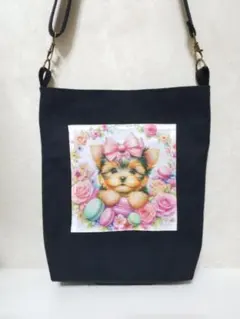 ✨️イベント品✨️ヨーキー　ショルダーバッグ　サコッシュ　ハンドメイド