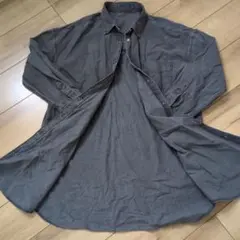【GU】 ダークグレー 長袖シャツ ポケット付き レディース L