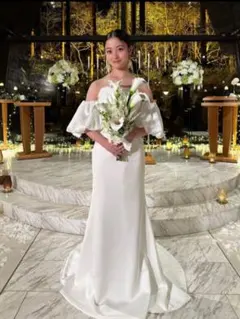 【値下げ】ワタベウェディング　AULA ウェディングドレス ガウン　3way