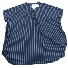 新品未使用 tny pok ブラウス 4L ボーダー 大きいサイズ 半袖 夏服