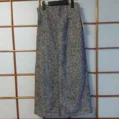 ヘリンボーン柄タイトロングスカート XL