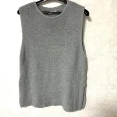 earth music&ecology グレー ニットベスト