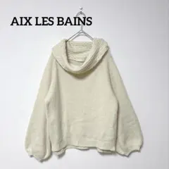 エクスレバン AIX LES BAINS オフタートル ニット 白 Fのサムネイル
