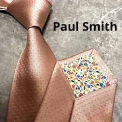 【✨極美品】 Paul Smith ポールスミス ネクタイ ピンク ドット 光沢のサムネイル