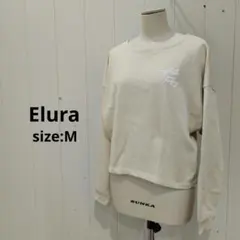 エルーラ Elura 大人の ロンT ボートネック ベージュ M ゆったり