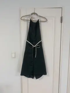 エプロン＊ダークグリーン（ハンドメイド）薄地