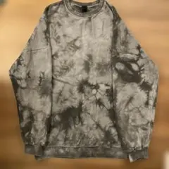 Sick グレー タイダイ クルーネック スウェット