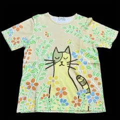 T'BIS STUDIO 半袖Tシャツ 日本製 猫　植物　綿100%のサムネイル