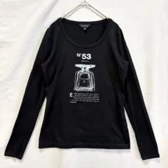 美品 EPOCA エポカ 長袖カットソー ロンT 日本製 コットン 黒 40 Lのサムネイル