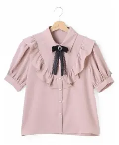 INGNI　ブローチ付きフリルブラウス