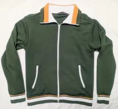 モダンアミューズメント グリーン ジップアップ スウェット L