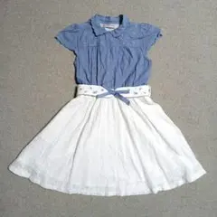 mezzo piano 半袖ワンピース ベルト付き　140